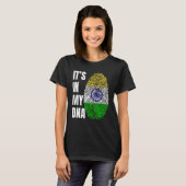 Fingerprint DNA Biometry Indian Flag India T-Shirt (Vorne ganz)