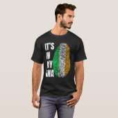 Fingerprint DNA Biometry Irish Flag Ireland T-Shirt (Vorne ganz)