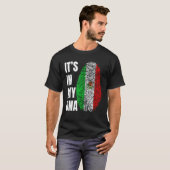 Fingerprint DNA Biometry Mexican Flag Mexico T-Shirt (Vorne ganz)