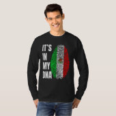 Fingerprint DNA Biometry Mexican Flag Mexico T-Shirt (Vorne ganz)