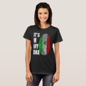 Fingerprint DNA Biometry Mexican Flag Mexico T-Shirt (Vorne ganz)