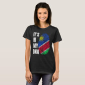 Fingerprint DNA Biometry Namibia Flag T-Shirt (Vorne ganz)