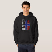 Fingerprint DNA Biometry Norwegian Flag Hoodie (Vorne ganz)