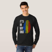 Fingerprint DNA Biometry Romanian Flag Romania   T-Shirt (Vorne ganz)
