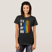 Fingerprint DNA Biometry Romanian Flag Romania T-Shirt (Vorne ganz)