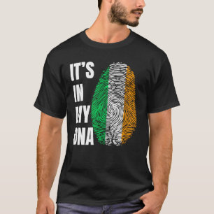 Fingerprint DNA St Patrick's Day Irish Flag Irland T-Shirt