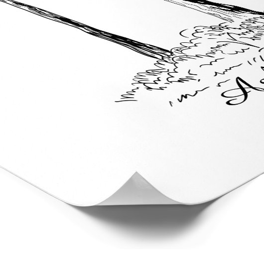 Fingerprint Forest Wedding Gästebuch (Ecke)