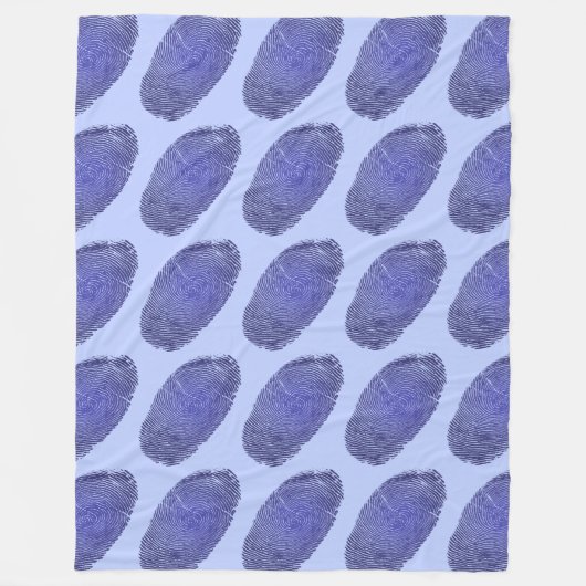 Fingerprint Grafik Fleecedecke (Vorderseite)