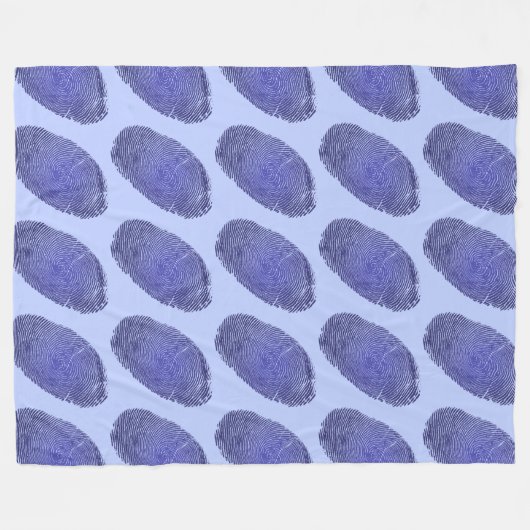 Fingerprint Grafik Fleecedecke (Vorderseite (Horizontal))