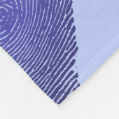 Fingerprint Grafik Fleecedecke (Ecke)