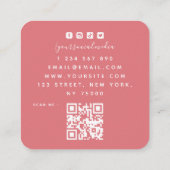 Fingerprint Herz Balloons Eventplaner QR Code Quadratische Visitenkarte (Rückseite)