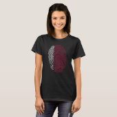Fingerprint Katar-Flag T-Shirt (Vorne ganz)
