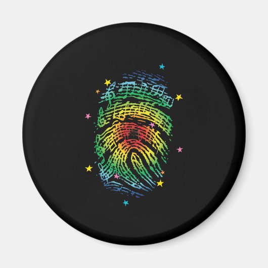 Fingerprint-Musiknoten Musician Piano Player Pian Magnet (Vorne)