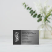 Fingerprint Private Investigator Business Card Visitenkarte (Stehend Vorderseite)