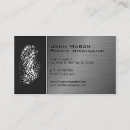 Fingerprint Private Investigator Business Card Visitenkarte