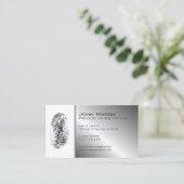 Fingerprint Private Investigator Business Card Visitenkarte (Stehend Vorderseite)