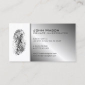 Fingerprint Private Investigator Business Card Visitenkarte (Vorderseite)