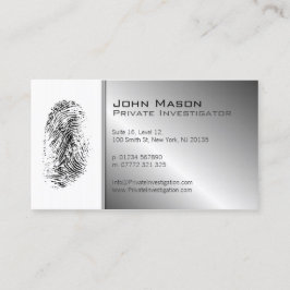Fingerprint Private Investigator Business Card Visitenkarte