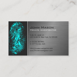 Fingerprint Private Investigator Business Card Visitenkarte
