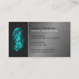 Fingerprint Private Investigator Business Card Visitenkarte