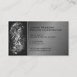 Fingerprint Private Investigator Business Card Visitenkarte