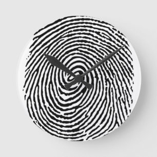Fingerprint Runde Wanduhr