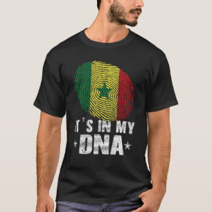 Fingerprint Senegal Flag Es ist in meiner DNA T-Shirt