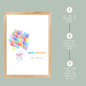 Fingerprint teacher appreaciation Birthday Poster