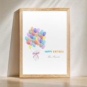 Fingerprint teacher appreaciation Birthday Poster