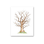 Fingerprint Tree Guest Book ohne Herz Poster