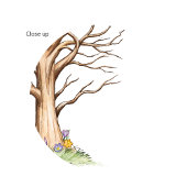 Fingerprint Tree Guest Book ohne Herz Poster