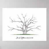 Fingerprint Tree Wedding Gästebuch (Vorne)