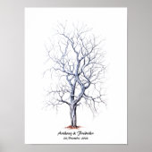 Fingerprint Tree Wedding Gästebuch (Vorne)