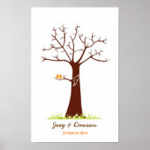 Fingerprint Tree Wedding Gästebuch (weiß) (Vorne)