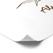 Fingerprint Tree Wedding Orange Poster (Ecke)