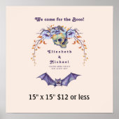 Fingerprint Tree Wreath Halloween BOOS Haushalt Poster (Vorne)