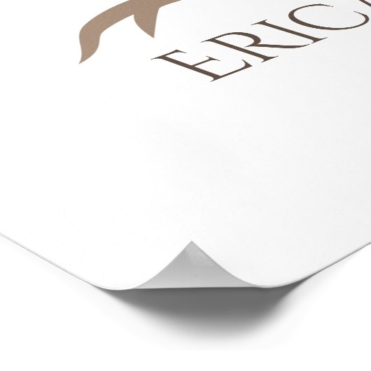 Fingerprint Wedding Guest Book Tree Poster (Ecke)