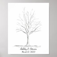 Fingerprint Wedding Guestbook Tree