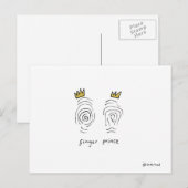 Fingerprinz-Postkarte Postkarte (Vorne/Hinten)