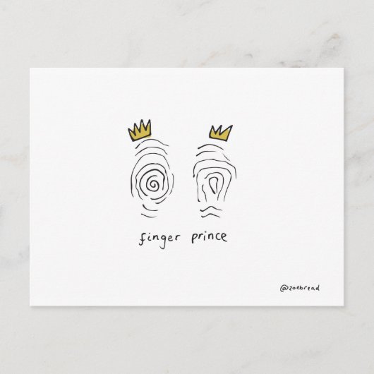 Fingerprinz-Postkarte Postkarte (Vorderseite)