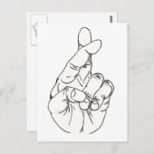 Fingers Crossed Postkarte (Vorne/Hinten)