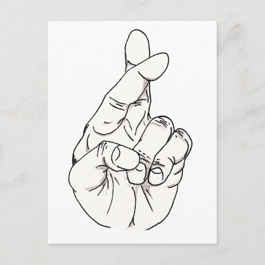 Fingers Crossed Postkarte (Vorderseite)
