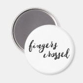 Fingers Crossed Typografie Magnet (Vorderseite/Rückseite)