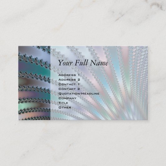 Fingers Fraktal Art Visitenkarte (Vorderseite)