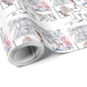 Fingers glänzendes Verpackungspapier Geschenkpapier (Rolleneckpunkt)