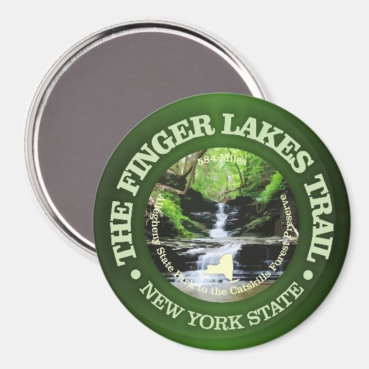 Fingers Lakes Trail Magnet (Vorderseite/Rückseite)