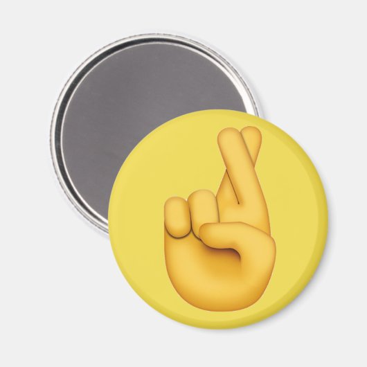 Fingers überquerten Emoji Magnet (Vorderseite/Rückseite)