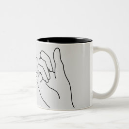 Fingerversprechen Zweifarbige Tasse
