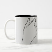 Fingerversprechen Zweifarbige Tasse (Links)