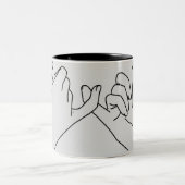 Fingerversprechen Zweifarbige Tasse (Mittel)